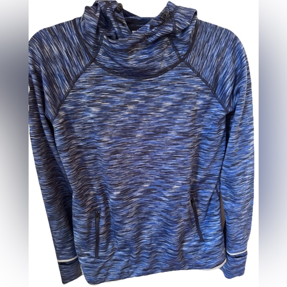 GAP Fit Blue Striped Activewear Pullover Sweatshirt